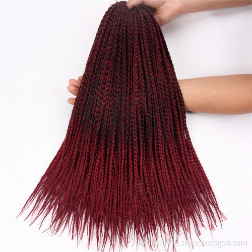 Protective Easy Crochet Hair Box Braids 18inch 22strands 90gram Factory Wholesale African Darling Braids Synthetic Extension